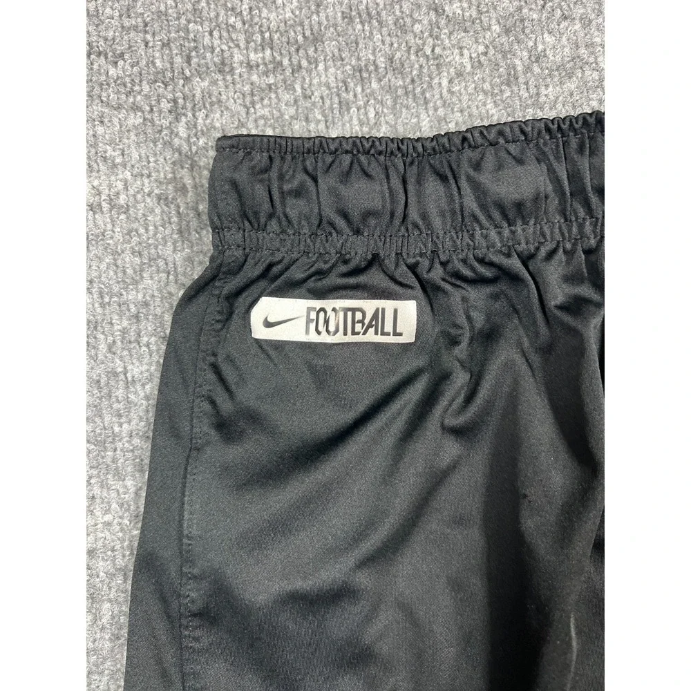 Nike Dri Fit Football Shorts Youth L Black Swoosh Logo Moisture Wicking Training